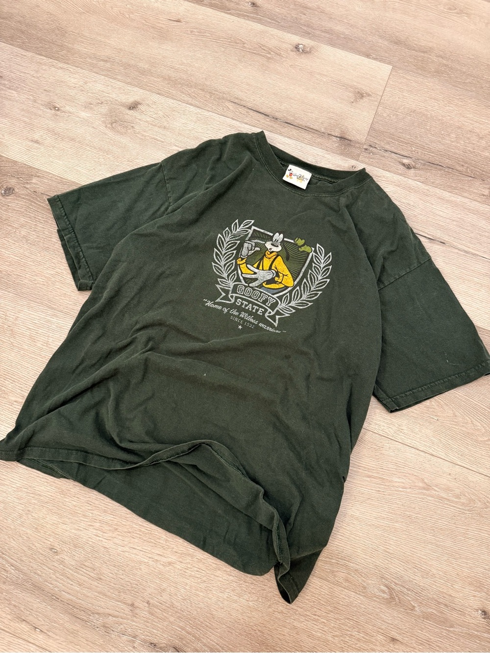 Vintage Walt Disney World Goofy Golf T Shirt Green Graphic Disney Tee